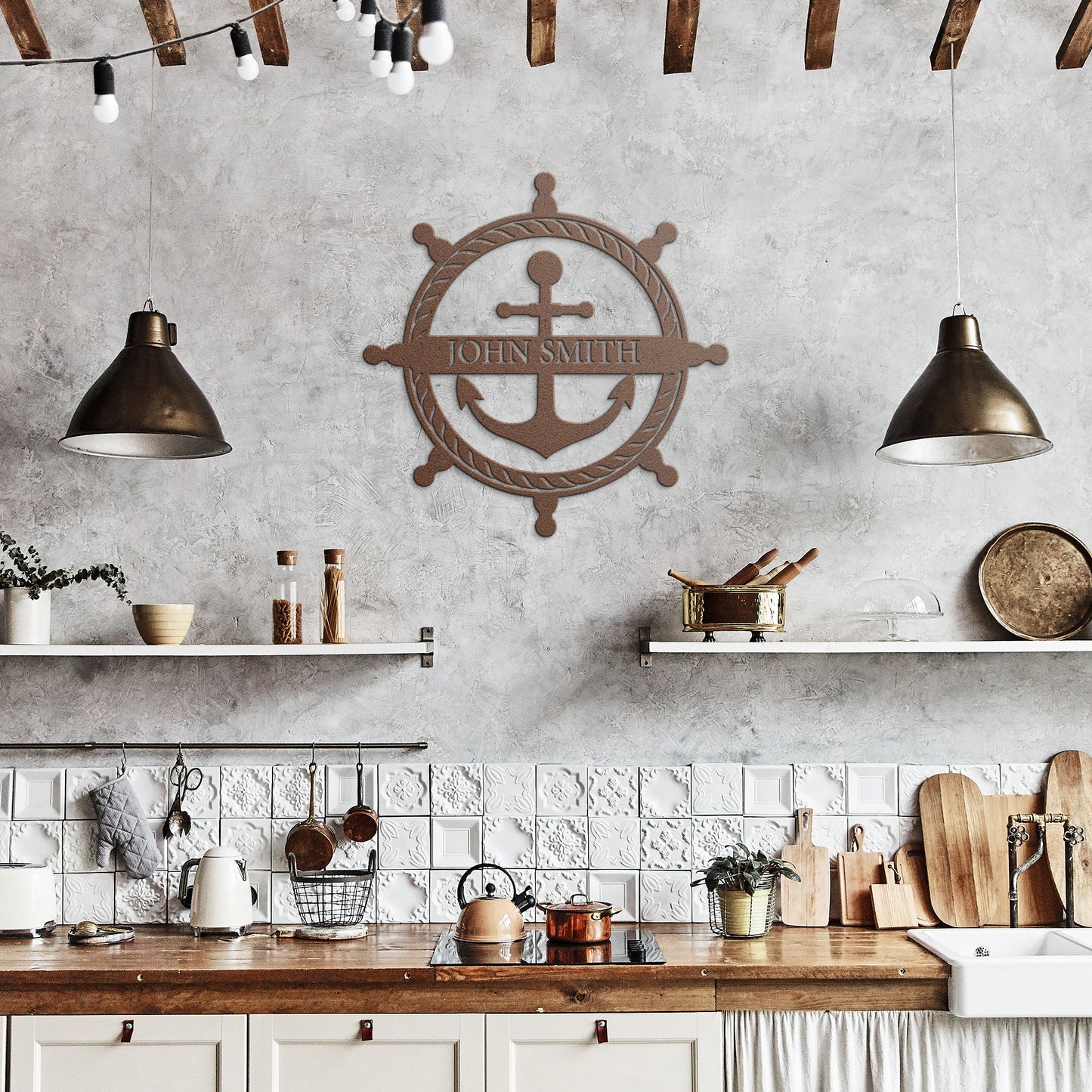 Ships Anchor Custom Metal Sign