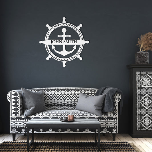 Ships Anchor Custom Metal Sign