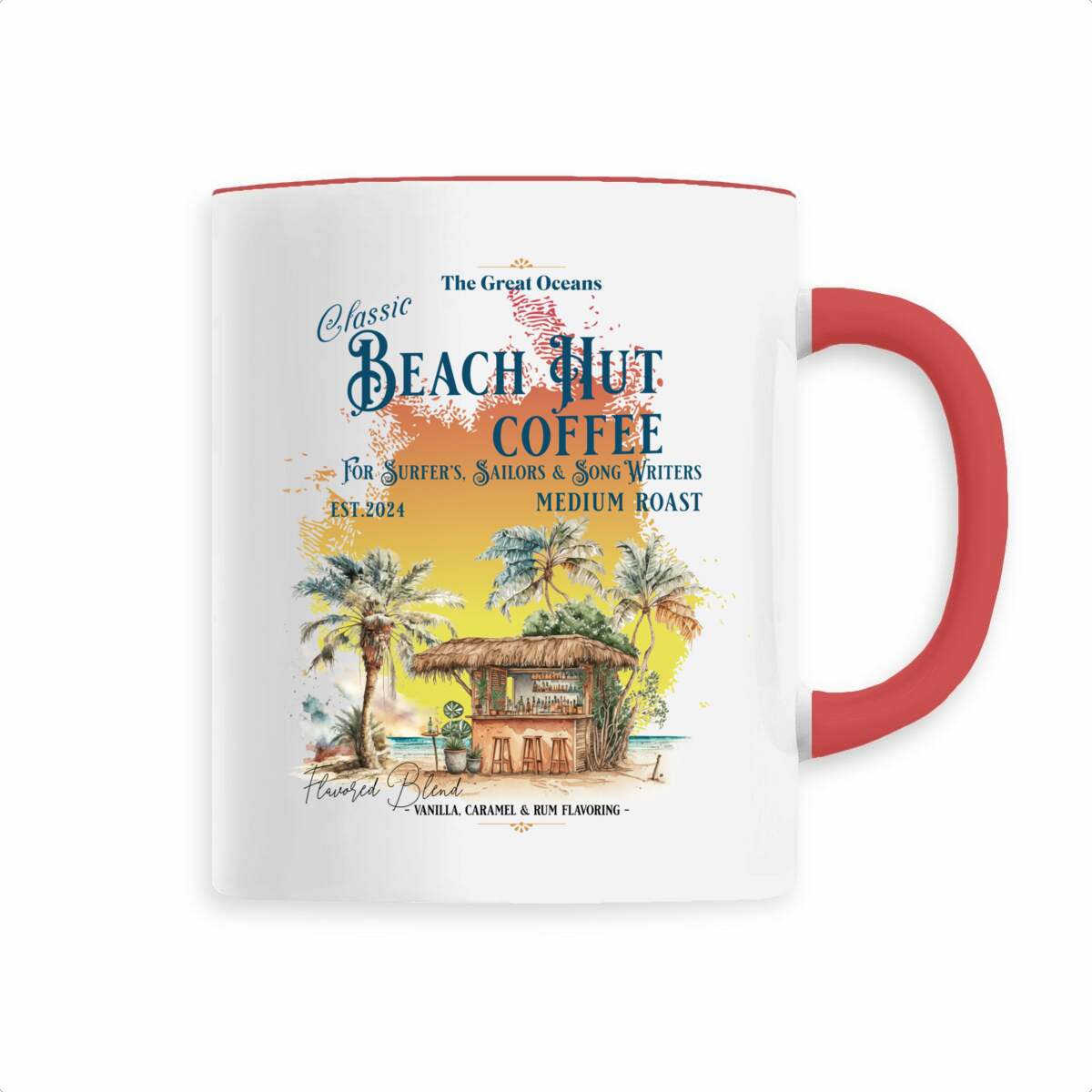 Beach Hut Coffee Ceramic Mug