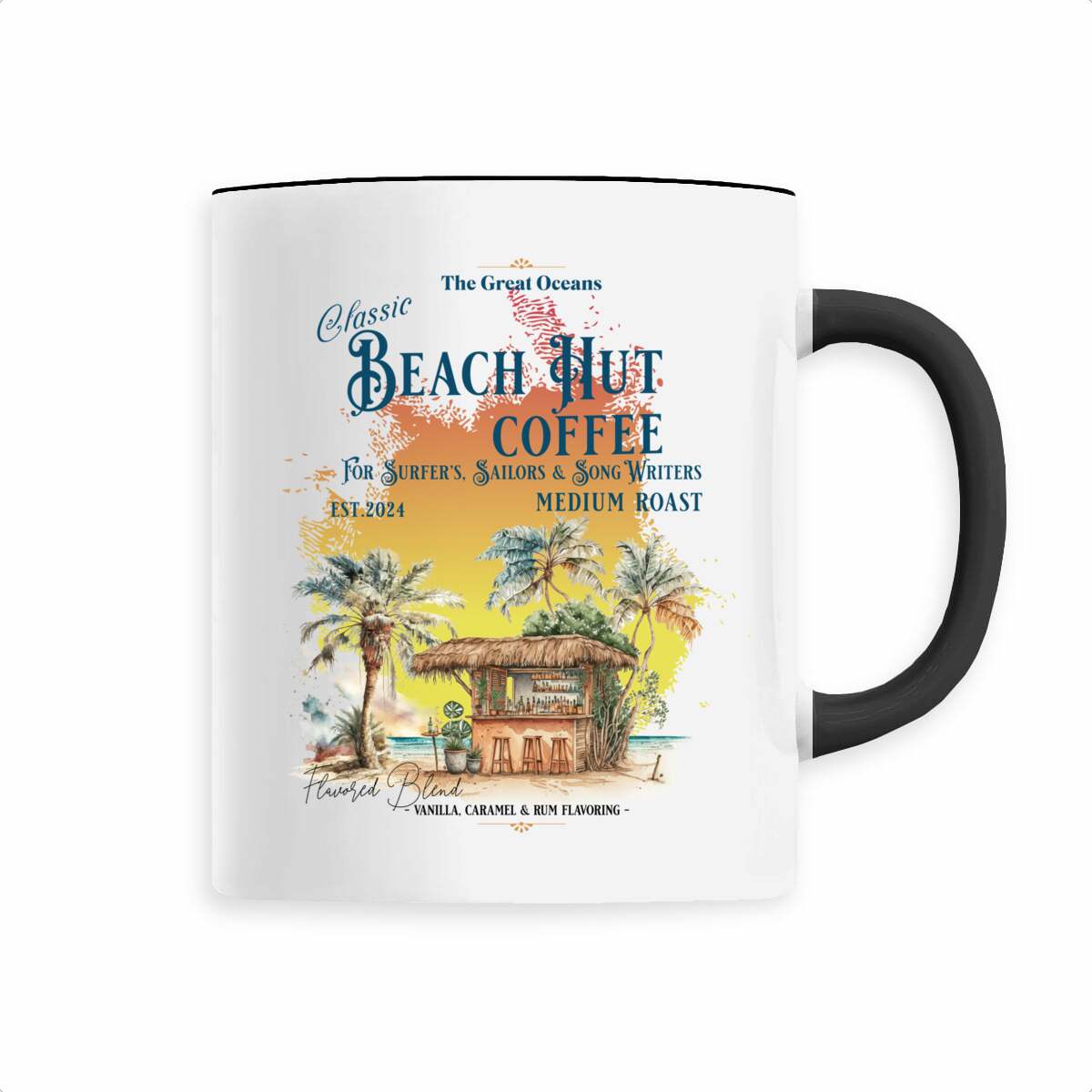 Beach Hut Coffee Ceramic Mug