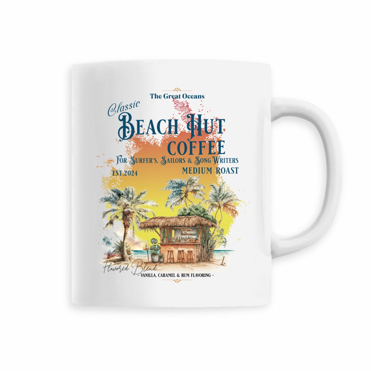 Beach Hut Coffee Ceramic Mug